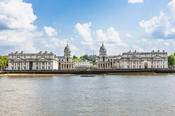 Fototapeta premium Old Royal Naval College from River Thames, Historic Greenwich London Landmark