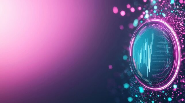 data dashboard illustrating Social Media Neon social media dashboard with glowing charts and vibrant metrics, showcasing audience engagement and interaction stats.