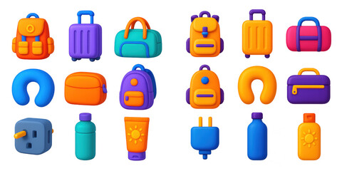 Travel Essentials Icons