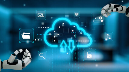 AI artificial intelligence optimizes cloud infrastructure with virtual assistants and intelligent automation, improving scalability, security, and digital business continuity. Epoch