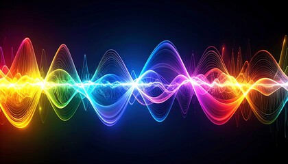 Vibrant Colorful Sound Waves