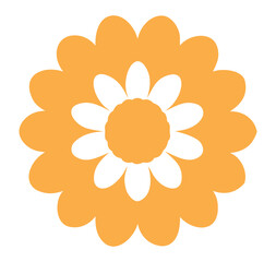 Yellow Floral Vector Design Decorative Flower Icon