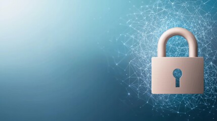 security risk cybersecurity A locked padlock icon over a digital interface, symbolizing the importance of cybersecurity in preventing security risks.