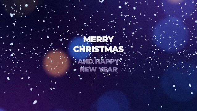Christmas Snowy Glitch Title Animation for Wide Screen