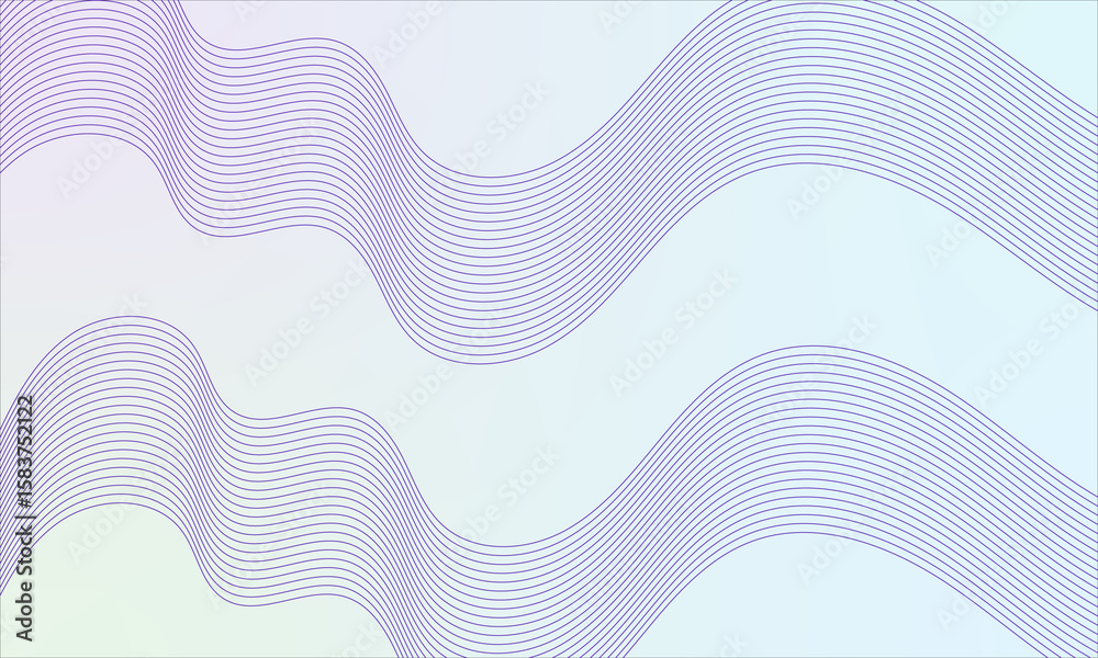 Poster abstract gradient background with wavy dotted lines and sound wave patterns