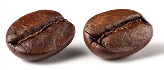 The exquisite beauty of freshly roasted coffee beans displayed beautifully.