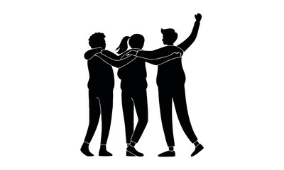 Happy International Youth day on 12 August. With happy people and colorful text lettering. Vector Illustration of International Youth Day.