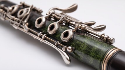 Naklejka premium Close-up of a clarinet body