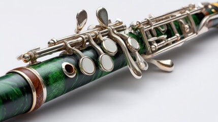 Naklejka premium Close-up of a green flute