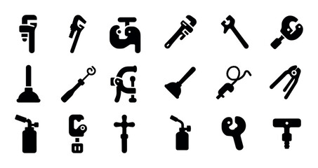 Obraz premium Plumbing Tool Icons