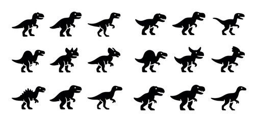 Theropod Dinosaur Icons