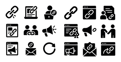 Obraz premium Link Building Icons