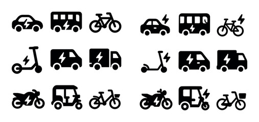 Electric Vehicle Icons