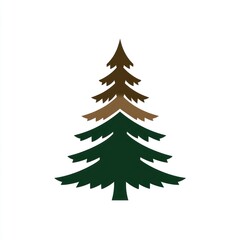 Obraz premium Simple stylized Christmas tree graphic