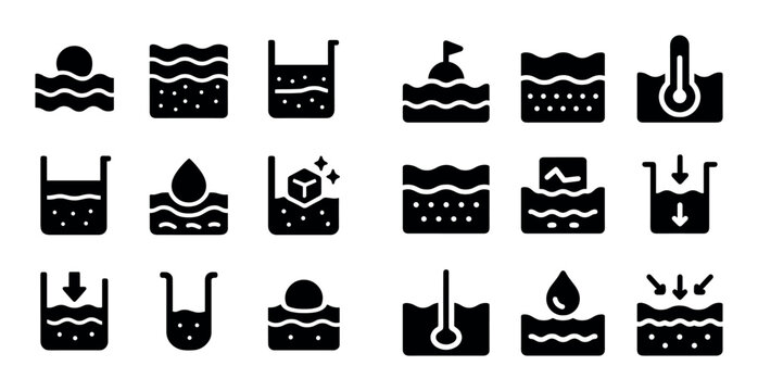 Water Density Icons