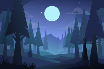 Naklejka premium halloween night landscape