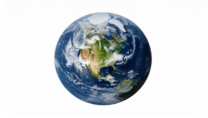 Fototapeta premium isolated planet earth illustrating global perspective