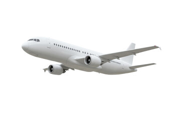 Isolated Commercial Airplane in Flight