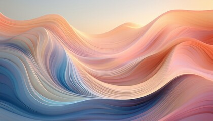 a smooth flowing wave design featuring soft colors and gentle curves creating a calming and modern aesthetic