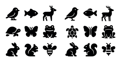 Fototapeta premium Fauna Icon Collection
