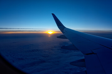 Sonnenuntergang Flugzeug