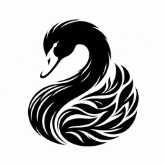 Graceful Swan Silhouette