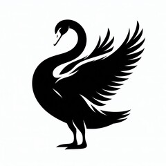Fototapeta premium Graceful Swan Silhouette