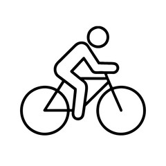 Obraz premium Cycling Bicycle Rider Icon for Sport, Fitness and Commuting