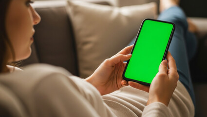 woman using smartphone