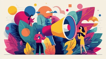 Marketing and sales abstract concept vector illustrations., no logos, no brands