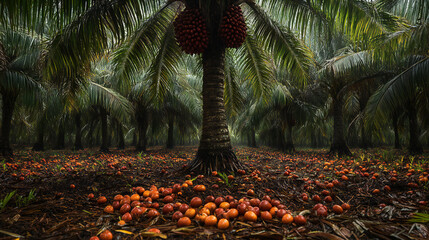 Palm Oil Plantation: Sustainable Agriculture in Tropical Landscape