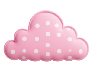 Pink Cloud with Polka Dots