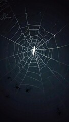 Fototapeta premium Nighttime spiderweb with a central spider