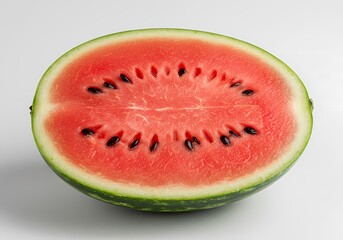 Juicy Watermelon Slice: Summer Fruit, Red Flesh, Seeds, Refreshing, Healthy Eating