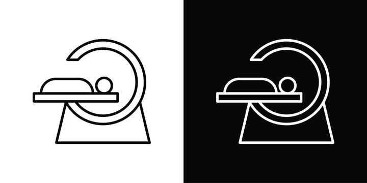 Tomography icon in outline style. Vector.