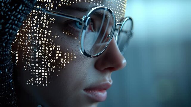 Digital hacker profile: binary crack, system breach, incognito motion, secret figure, shadow realm, network probe, code fragment, masked presence, stealth action, data flaw, hidden circuit