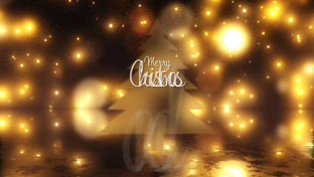 Christmas Tree Greetings Title Animation for Wide Screen