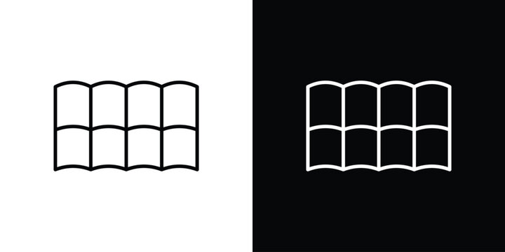 Roof tile icon in outline style. Vector.