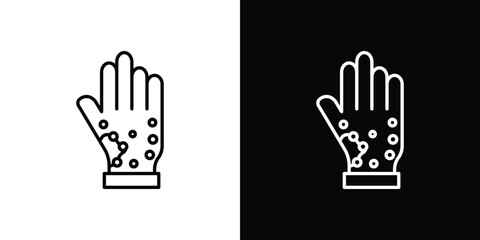 Fototapeta premium Rash hand icon in outline style. Vector.