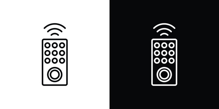 Remote control icon in outline style. Vector.
