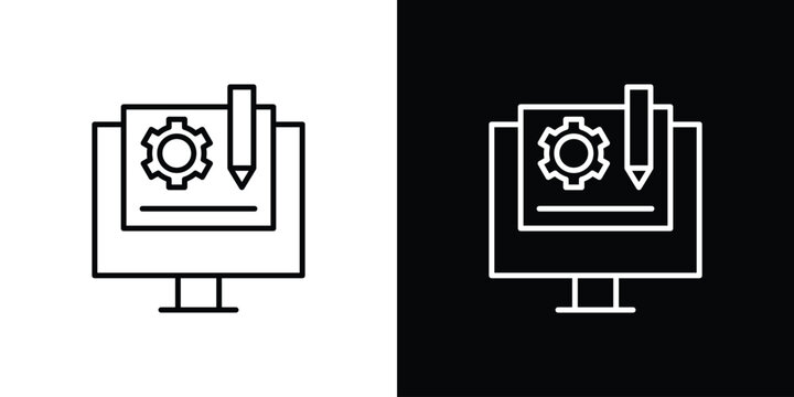 Prototyping icon in outline style. Vector.