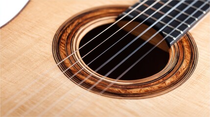 Obraz premium Close-up of guitar soundhole