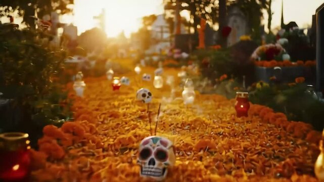 Dia de Muertos A Sunset Ceremony in the Cemetery