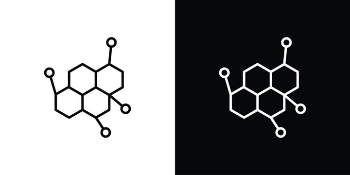 Hormones icon in outline style. Vector.