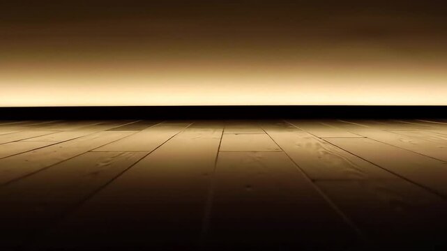 Golden Hour Floor Minimalist Wood and Light