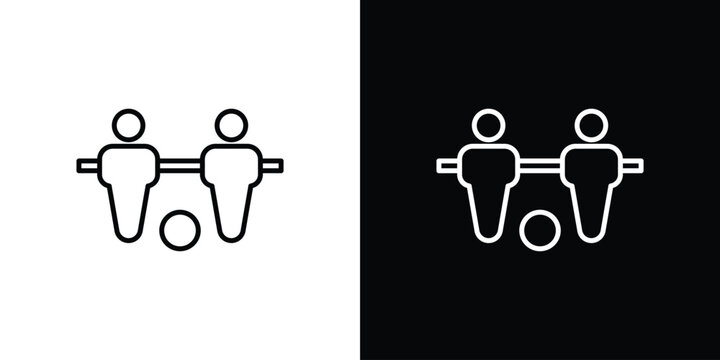 Foosball icon in outline style. Vector.