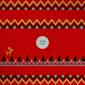Christmas Knit Sweater Title Animation for Square Posts