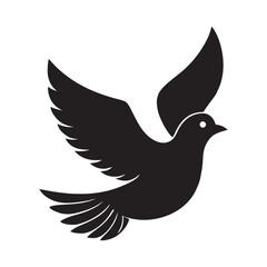 Fototapeta premium silhouette dove flying