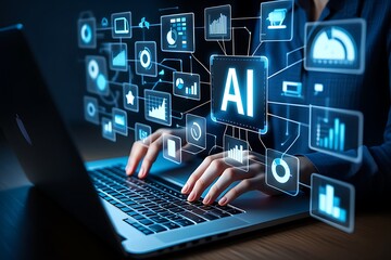 Computer virus alert on a laptop screen, illustrating a digital network security concept