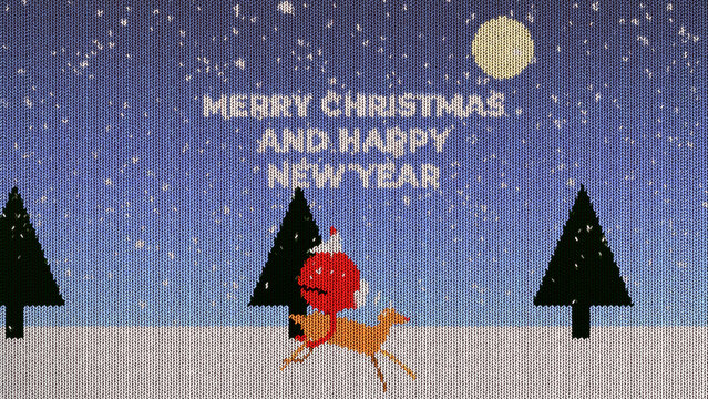 Santa Knit Sweater Title Animation for Wide Screen